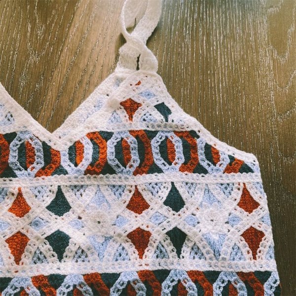 Uthult Camisole Hekleblomst Uthult Stropp BLÅ Blue