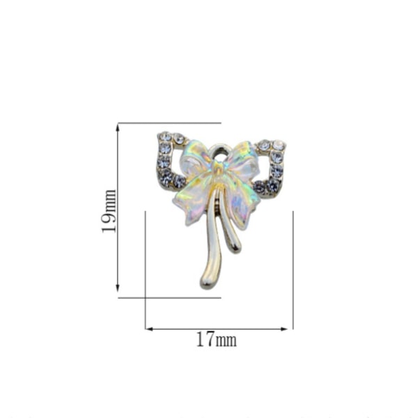 Butterfly Charms Micro Pave Rhinestone Charm Kristallglaspärla