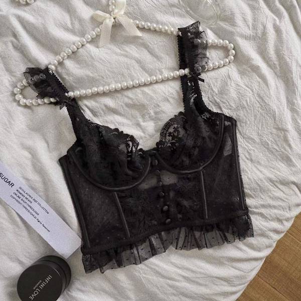 Undertøjssæt Sexet lingerisæt SORT M black M
