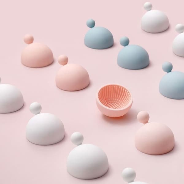 Makeuppensel Renseskål LYSERØD Pink