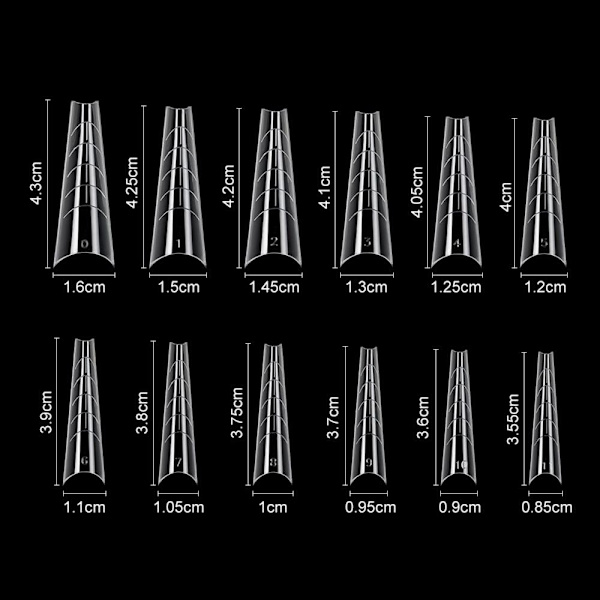 120 stk/pose søm dobbelt form falske neglespidser 01-120 stk/pose 01-120PCS/BAG