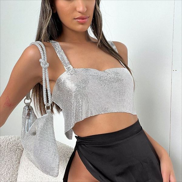 Metalllinne Backless Camisoles ROSE RED Rose Red