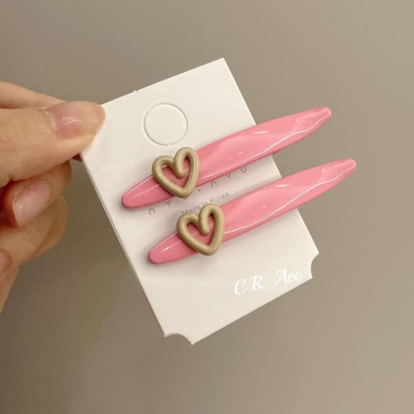 2 stk./sett Hårklype Hårnål ROSA pink
