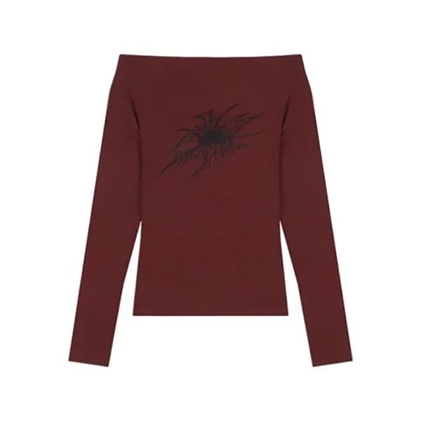 Off Shoulder T-shirts Cropped Toppar RÖD M Red M