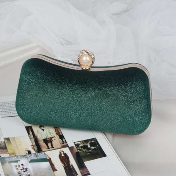 Bronzing Banket Taske Single Shoulder Chain Bag BLÅ Blue