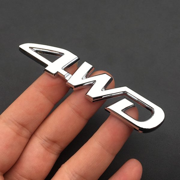 2st metall 4WD Emblem 4WD Bakre Chrome Emblem Logotypdekal