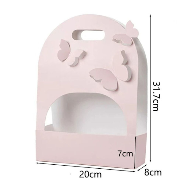 Sammenfoldelig Blomsterkasse Buket Indpakningsboks PINK ELLIPTIC ELLIPTIC Pink Elliptic-Elliptic