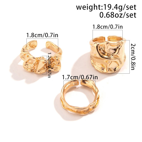 Öppen manschett Irregular Lava Armband 3 3 3