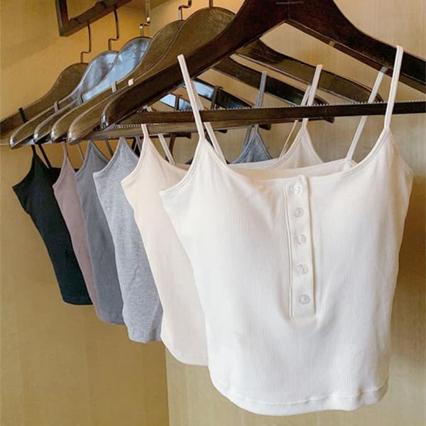 Camisole-topp for kvinner, mørkegrå Dark Grey