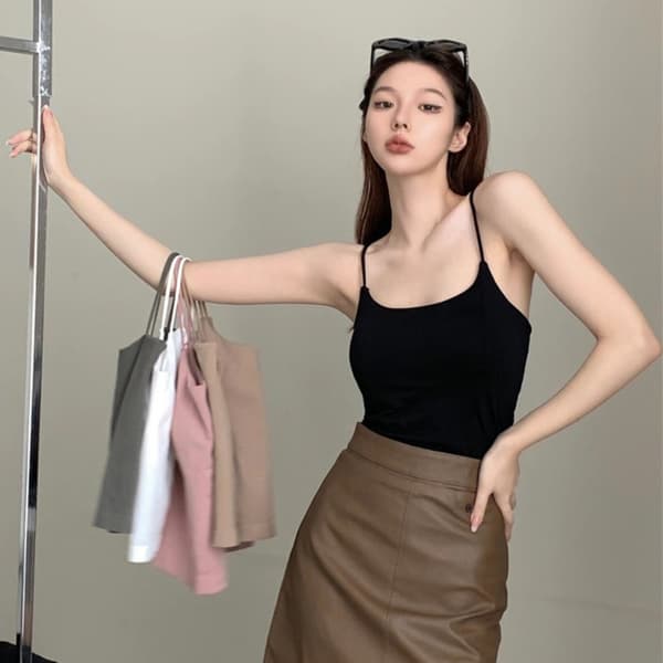 Kvinders Camisole-vest SORT Black