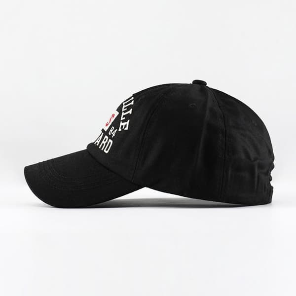 Bomulds baseballkasket med NYS-broderi, sort black