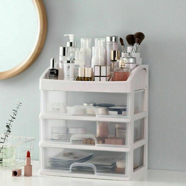1 Stk Kosmetik Opbevaringsboks Desktop Opbevaringskasse 2 LAG 2 2 Layers