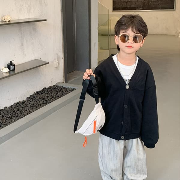 Børne Brysttaske Fanny Pack SORT Black