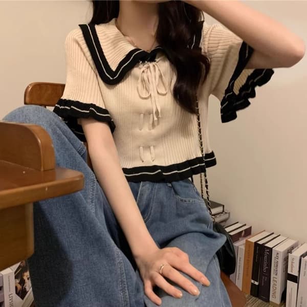 Crop Top Damtopp BLÅ Blue