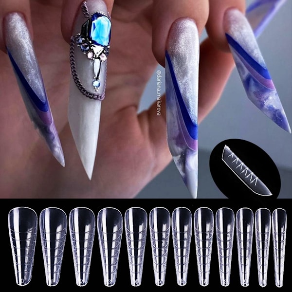 120st/påse Nail Dual Form False Nail Tips 01-120PCS/BAG 01-120PCS/BAG