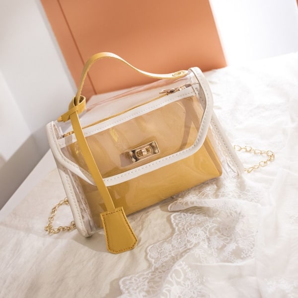 Transparent Jelly Håndtaske Kæde Crossbody Taske 3 3 3