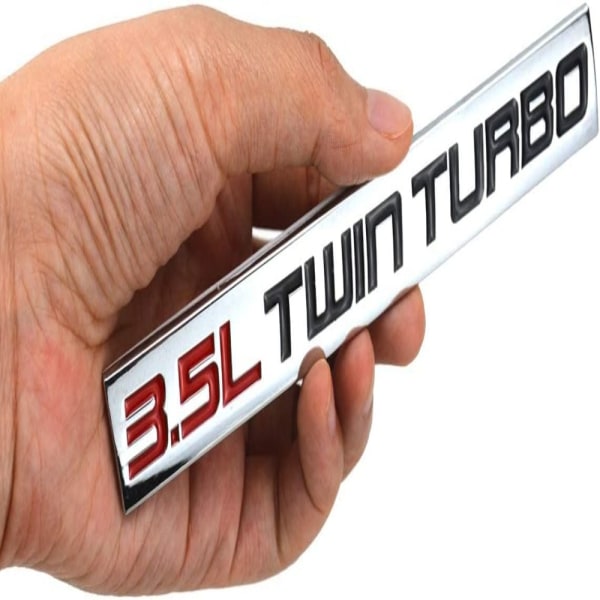 2 stk 3.5L Twin Turbo Emblem Badge 3D Letter Logo Decals Emblem