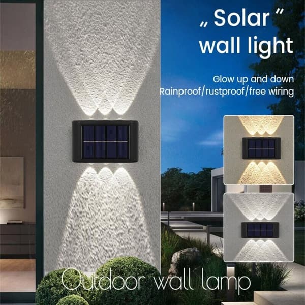 2/4 STK. Solcellelamper Væglamper HVID 4 STK. 4 STK. white 4PCS-4PCS