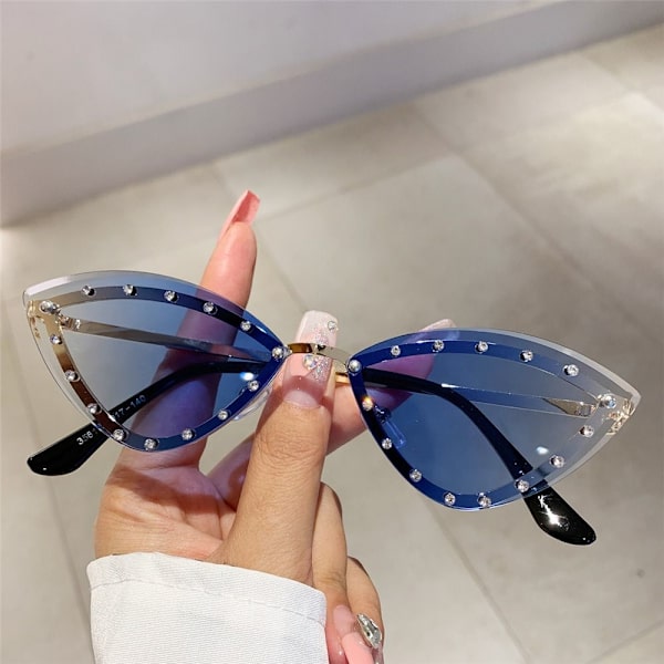 Cat Eye -aurinkolasit reunattomat sävyt GRADIENT BLUE GRADIENT BLUE Gradient Blue