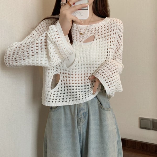Uthulte bluser Nettgenser HVIT white