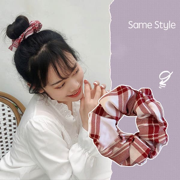 Blomstrede Scrunchies Elastisk Hårelastik 7 7 7