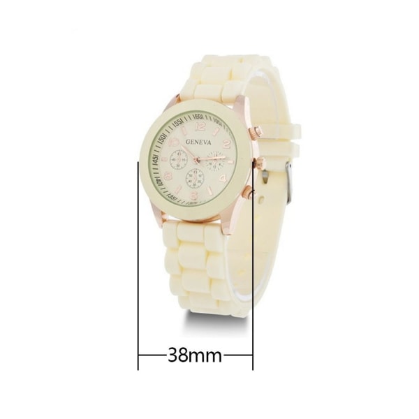 Quartz Armbåndsur Elektronisk Klokke BEIGE beige