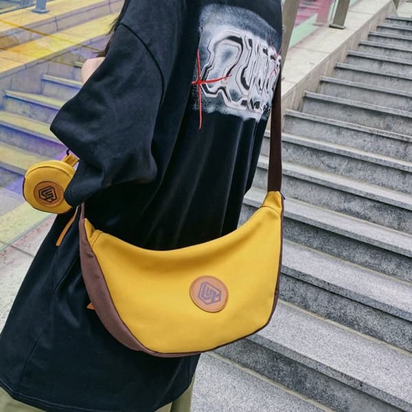 Messenger Bag Studenter Skuldertaske LYSEGRÅ light grey