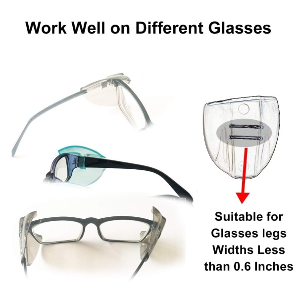 Øjenbeskyttelsesbriller Sideskærme til briller CLEAR clear