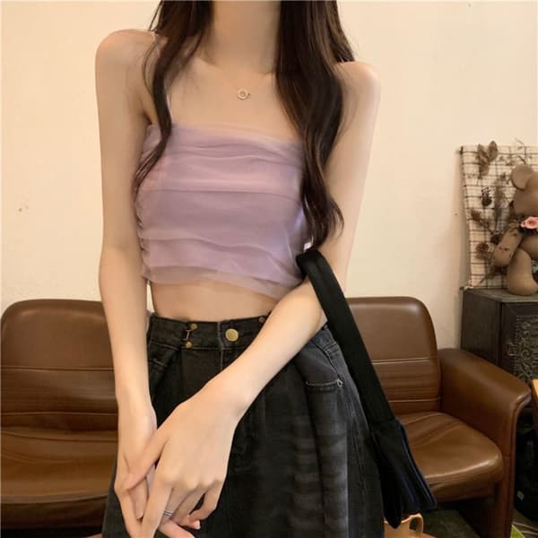 Mesh Sling Vest HVIT White