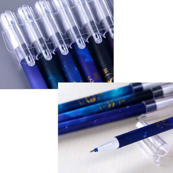 12ST Set Gel Pen Neutral Pen BLUE INK BLUE INK Blue Ink 447e