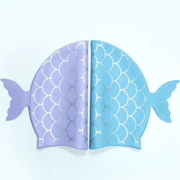 Barn Badehette Jenter Badehatt LYS BLÅ light blue