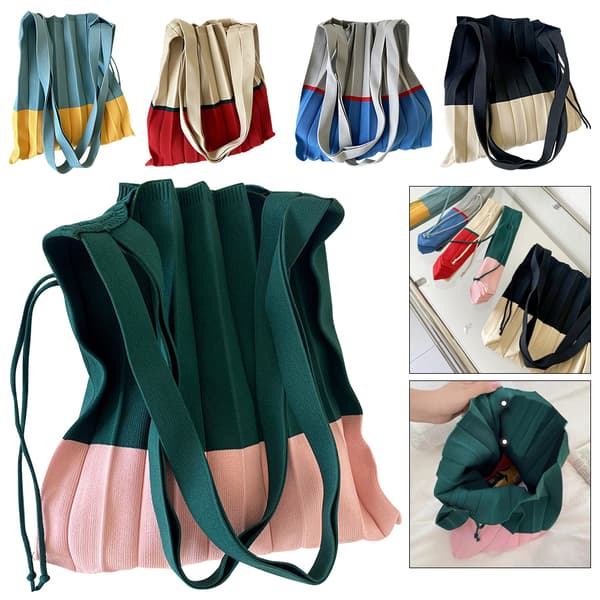 Virkatut ostoskassi olkalaukku 4 4 4