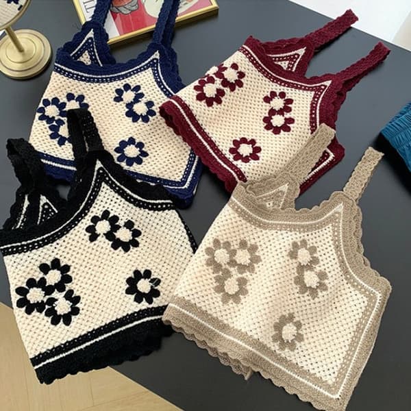 Neuletoppi Camisole PUNAINEN Red