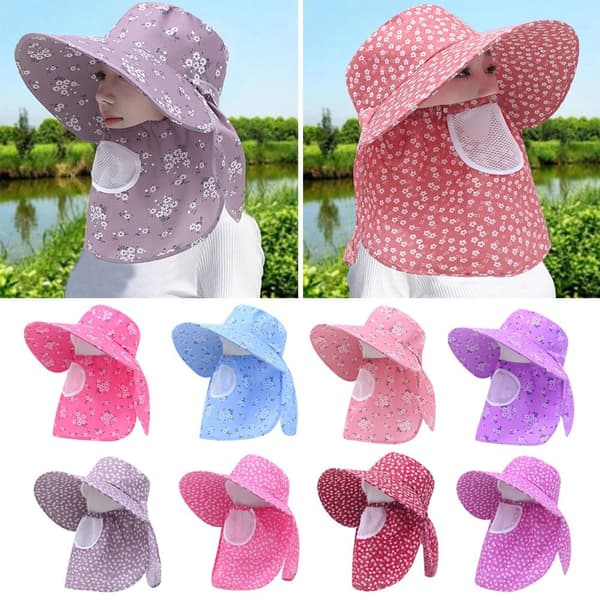 Solhatt Ansikte Nackskydd GRÅ STIL 1 STIL 1 Grey Style 1-Style 1