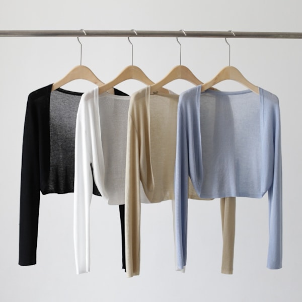 Stickad Cardigan Is Sidensjal APRIKOS Apricot