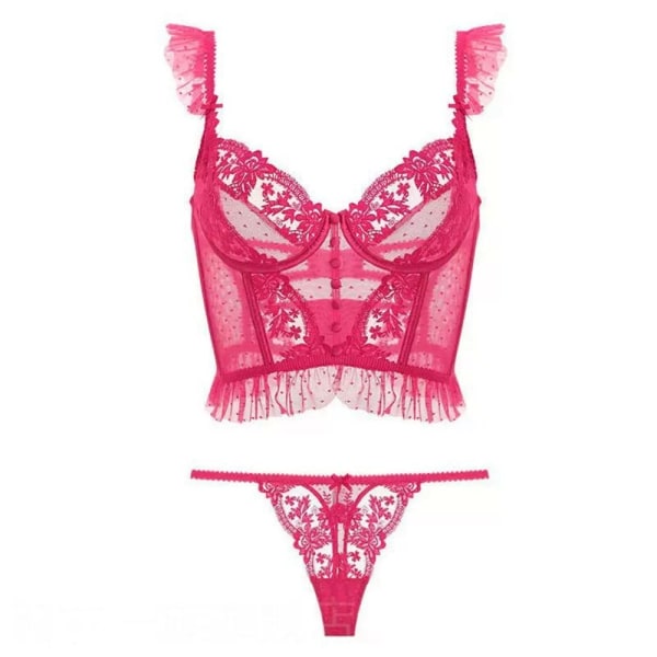 Alusvaatteet Suit Sexy Lingerie Set ROSE RED L rose red L