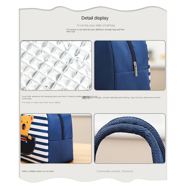 Isolert matpose Cartoon Cooler Bag 3 3 3