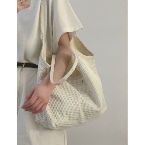 Skulderveske Handlenett HVIT white