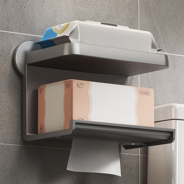 Papirhåndkleholder Baderomshylle GRÅ grey