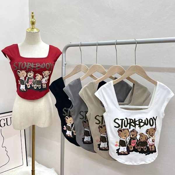 Crop Cami Topit PUNAINEN Red