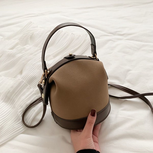 Crossbody Bucket Bag Lille Håndtaske BEIGE Beige