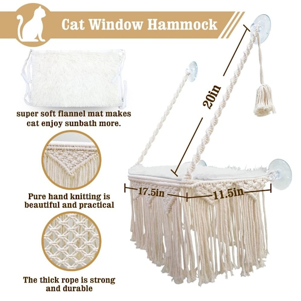 Katt Fönster Abborre Katt Hängmatta Husdjur Vila Sits Säng