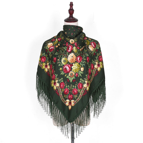 Blommig halsduk i etnisk stil 15 15 15