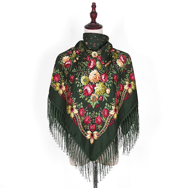 Blomster skjerf Etnisk stil Hodeplagg 15 15 15