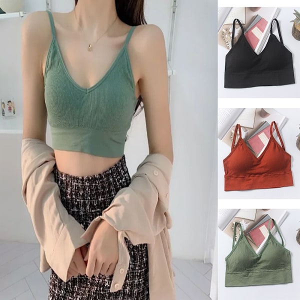 Thin Strapes Sport BH Gym BH Backless KAFFE coffee