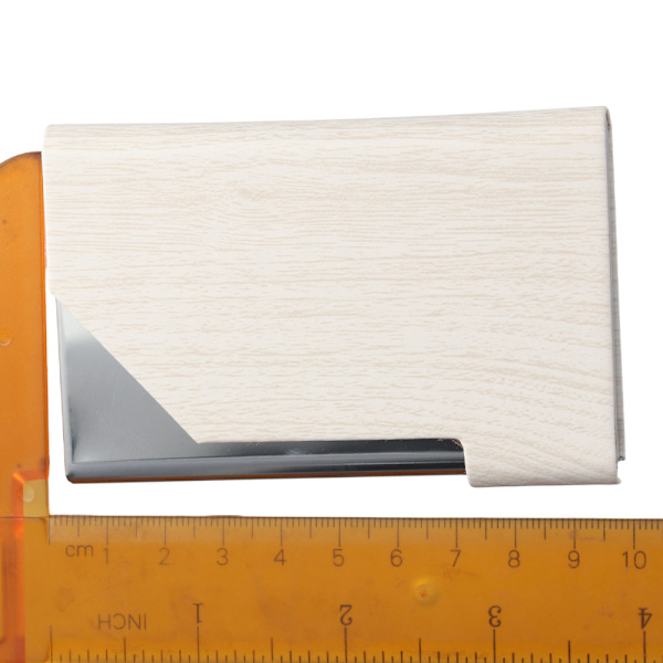 Visitkortholder Wood Grain Card Case PU Læder Card Case