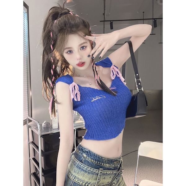 Søt Sling Crop Top HVIT White