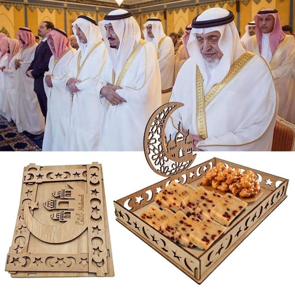 Eid Mubarak Måne- og Stjernefat Ramadan Kareem Matbeholder 1 1 1