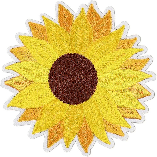Broderade Iron on Patches Sunflower Daisy Patch Sy på