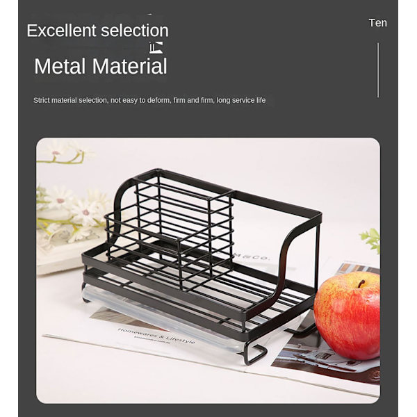 Køkkenvask Organizer Afløbsstativ Køkkenafløbsstativ black